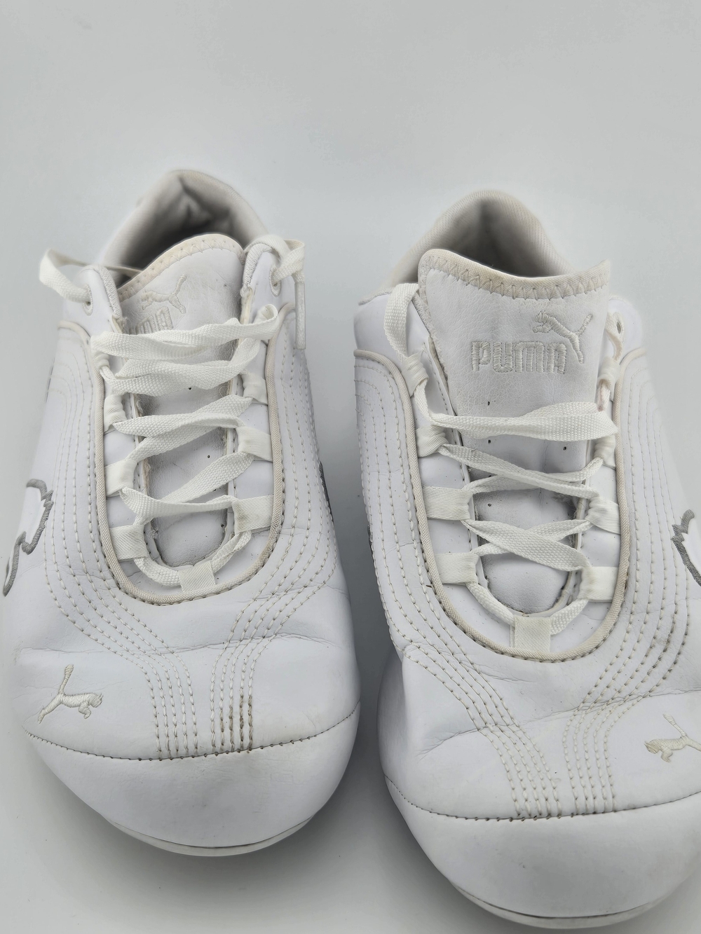 Puma Men’s White Low-Profile Lace-Up Sneakers